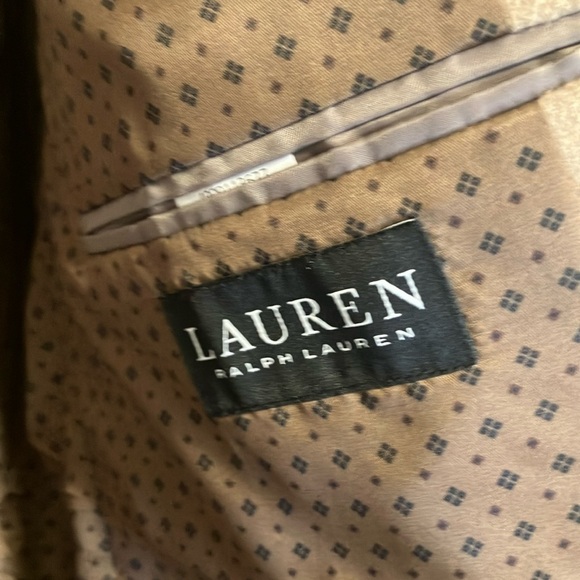 NWOT Ralph Lauren Classic Tan Wool Silk Cashmere Blazer Jacket - Picture 4 of 7
